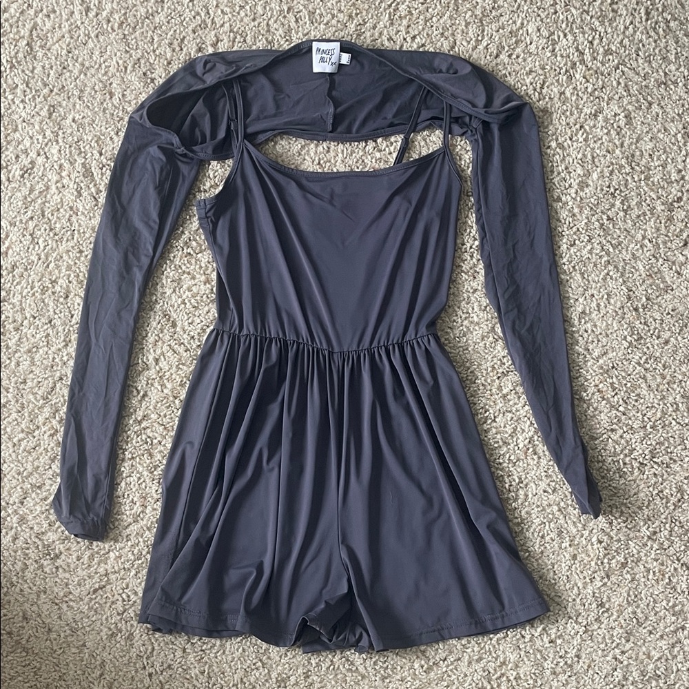 Princess Polly Gray Romper